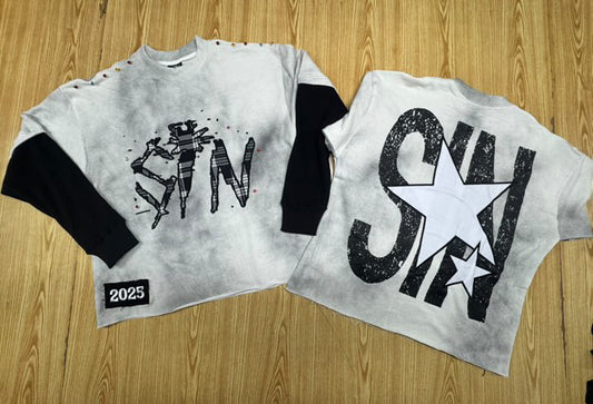 SIN White Extended Tee