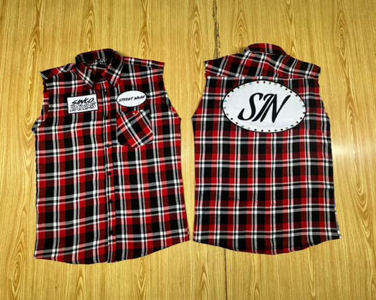 Sin sleeveless Red & Black